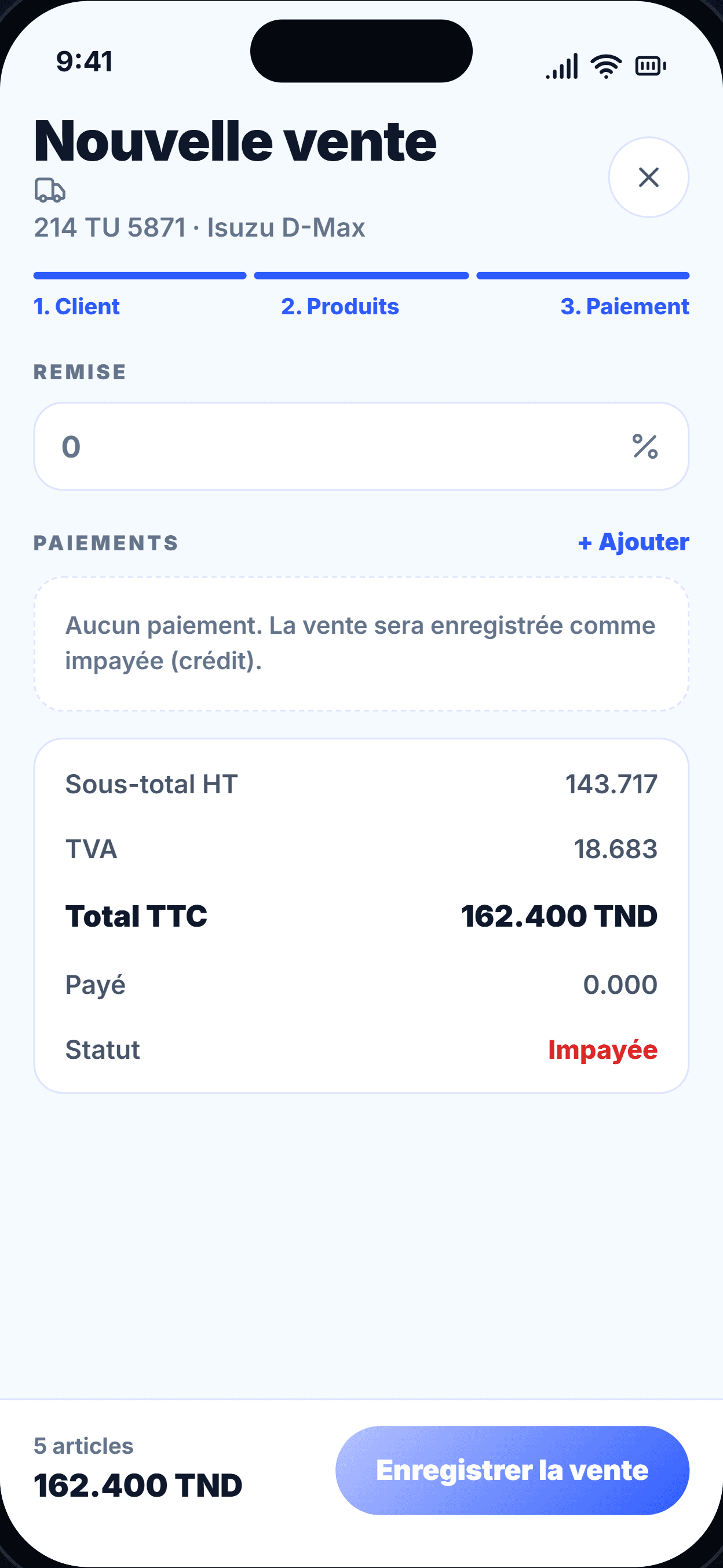 Tableau logistique